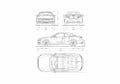 Blueprint Audi S5 Cabriolet 2010 A4 Photo Print
