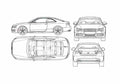 Blueprint Audi S5 Typ 8T) Coupe 2007 A4 Photo Print
