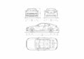 Blueprint Audi S5 Typ 8T) Coupe 2008 A4 Photo Print