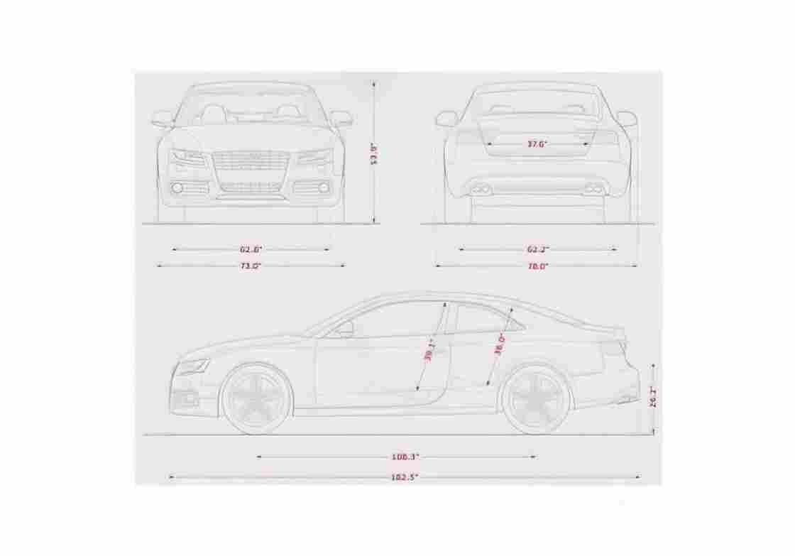Blueprint Audi S5 Typ 8T) Coupe 2009 A4 Photo Print