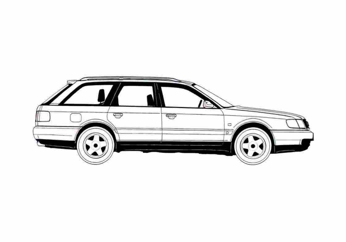 Blueprint Audi S6 C4 Typ 4A) Avant Wagon 1995 A4 Photo Print
