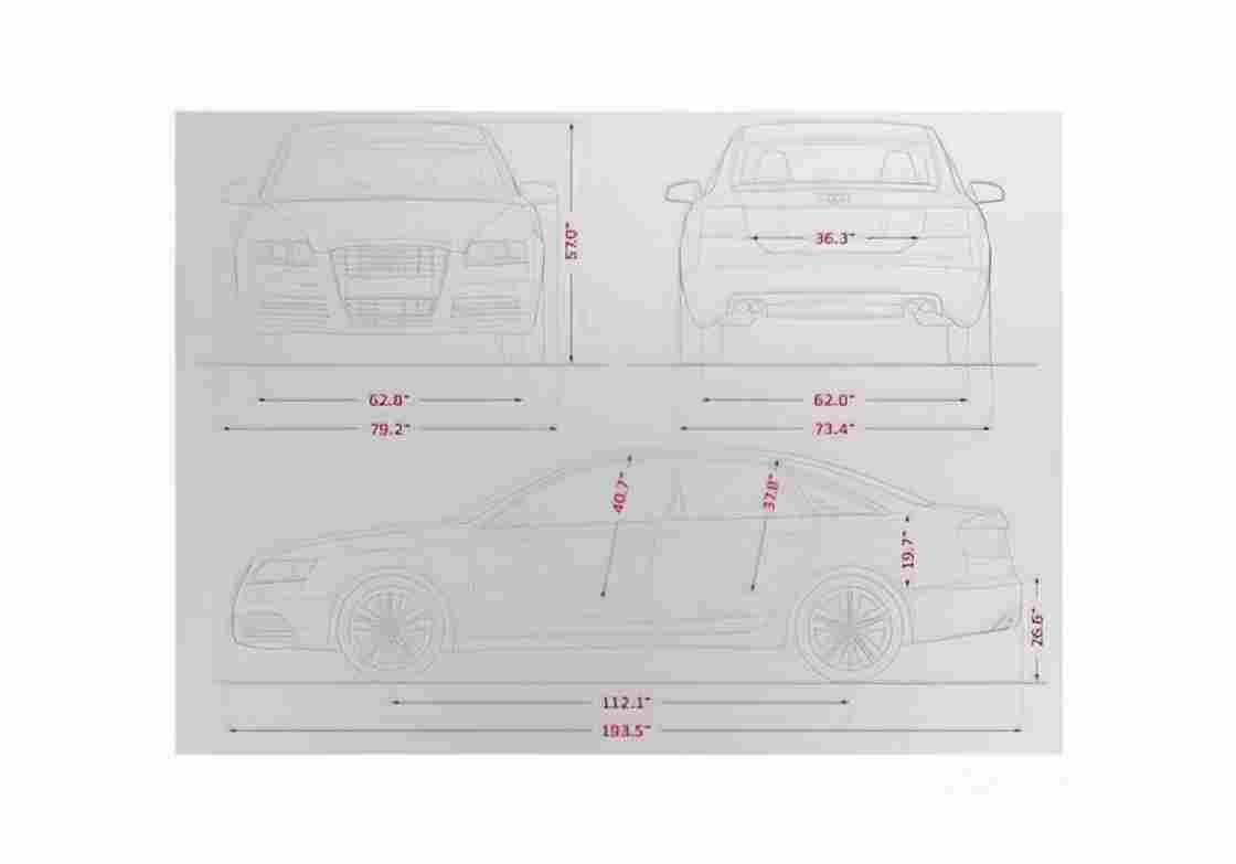 Blueprint Audi S6 Typ 8T) Sedan 2009 A4 Photo Print
