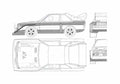 Blueprint Audi Sport Quattro S1 Coupe 1984 A4 Photo Print