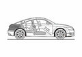 Blueprint Audi TT 8J 2.0 TDI Quattro Coupe 2008 A4 Photo Print