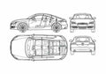 Blueprint Audi TT 8J Coupe 2006 A4 Photo Print