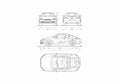 Blueprint Audi TT 8J Coupe 2008 A4 Photo Print