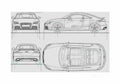 Blueprint Audi TT RS Coupe 2010 A4 Photo Print