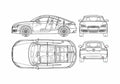 Blueprint Audi TT Typ 8J) Coupe 2006 A4 Photo Print