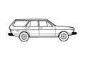 Blueprint B1) Variant Wagon 1977 A4 Photo Print
