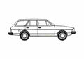 Blueprint B2) Variant Wagon 1982 A4 Photo Print