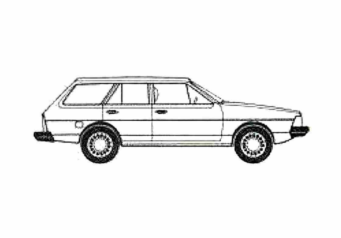 Blueprint B2) Variant Wagon 1982 A4 Photo Print