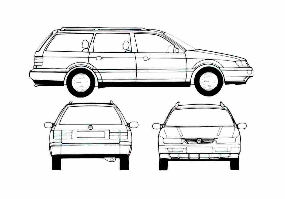 Blueprint B4) Variant GL Wagon 1995 A4 Photo Print