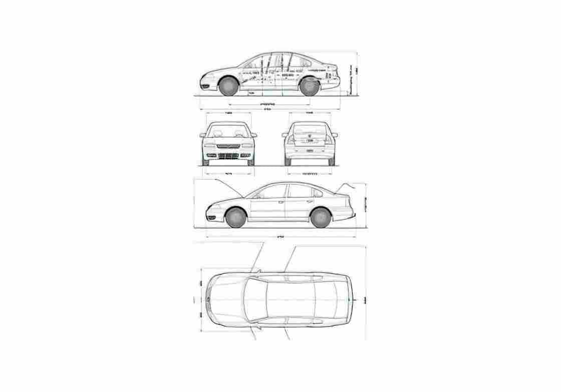 Blueprint B5.5) Sedan 2001 A4 Photo Print