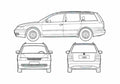 Blueprint B5) Variant Wagon 2000 A4 Photo Print