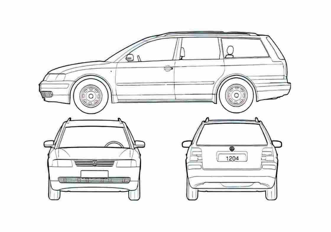 Blueprint B5) Variant Wagon 2000 A4 Photo Print