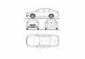 Blueprint B6) Sedan 2009 A4 Photo Print