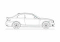 Blueprint BMW 1 Series E82 Coupe 2008 A4 Photo Print