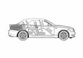 Blueprint BMW 1 Series E88 120i Convertible Cabriolet 2008 A4 Photo Print