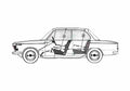 Blueprint BMW 2002 2 door Sedan 1968 A4 Photo Print
