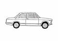 Blueprint BMW 2002 2 door Sedan 1974 A4 Photo Print