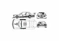 Blueprint BMW 2002 TII Group 4 Coupe 01 A4 Photo Print