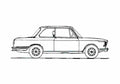 Blueprint BMW 2002 Tii 2 door Sedan 1971 A4 Photo Print