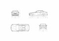 Blueprint BMW 218i Coupe 01 A4 Photo Print