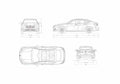 Blueprint BMW 218i Gran Coupe 01 A4 Photo Print