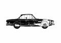 Blueprint BMW 2800CS Coupe 1970 A4 Photo Print