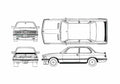 Blueprint BMW 3 Series E21 320i Coupe 1975 A4 Photo Print
