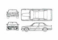 Blueprint BMW 3 Series E30 320i Coupe 1982 A4 Photo Print