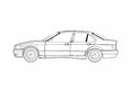 Blueprint BMW 3 Series E36 325 Sedan 1991 A4 Photo Print