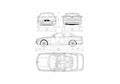 Blueprint BMW 3 Series E46 Cabriolet 2000 A4 Photo Print