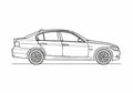 Blueprint BMW 3 Series E90 320d Sedan 2009 A4 Photo Print