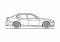 Blueprint BMW 3 Series E90 330d Sedan 2008 A4 Photo Print