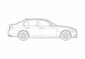 Blueprint BMW 3 Series E90 Sedan 2009 A4 Photo Print