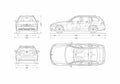 Blueprint BMW 3 Series E91 Touring Wagon 2007 A4 Photo Print