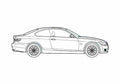 Blueprint BMW 3 Series E92 Coupe 2005 A4 Photo Print