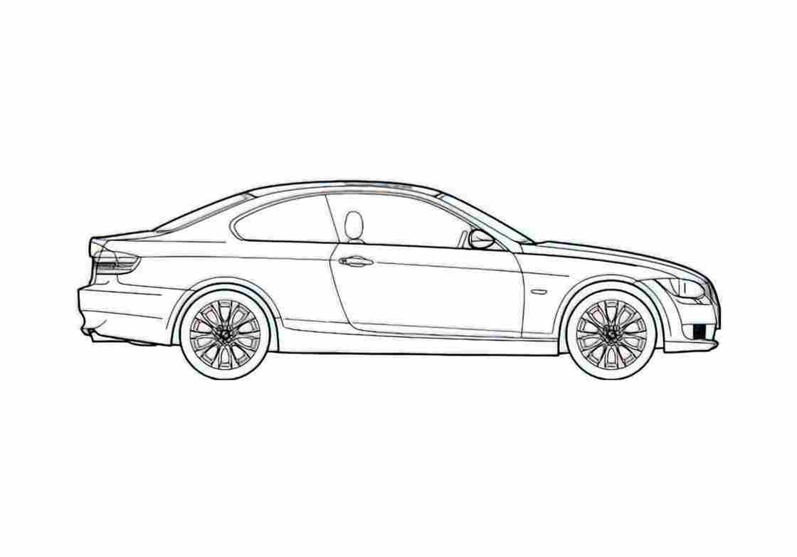 Blueprint BMW 3 Series E92 Coupe 2005 A4 Photo Print