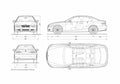 Blueprint BMW 3 Series E92 Coupe 2007 A4 Photo Print