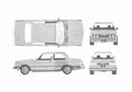 Blueprint BMW 3 series 320i E21 Sedan 1980 A4 Photo Print