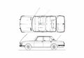 Blueprint BMW 3.0S Sedan 1971 A4 Photo Print