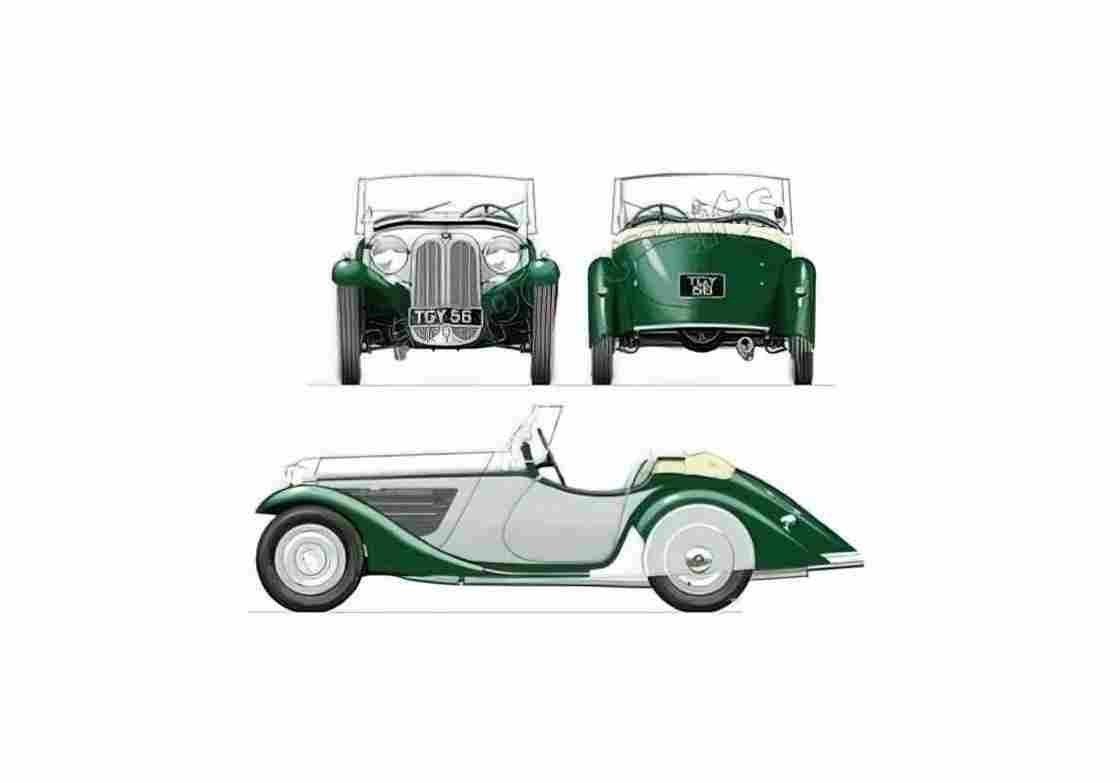 Blueprint BMW 315 Roadster 1934 01 A4 Photo Print