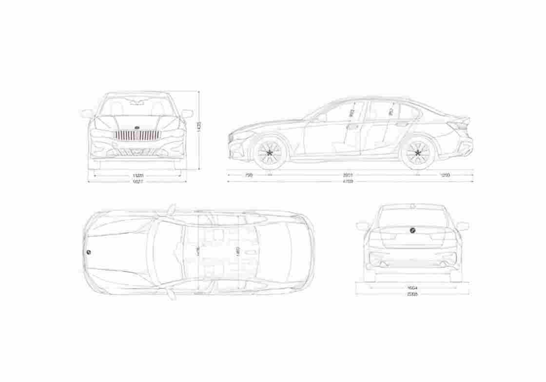 Blueprint BMW 318i 01 A4 Photo Print