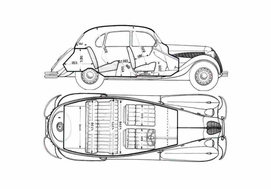 Blueprint BMW 326 Sedan 1936 A4 Photo Print