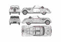Blueprint BMW 327 Cabriolet 1939 A4 Photo Print