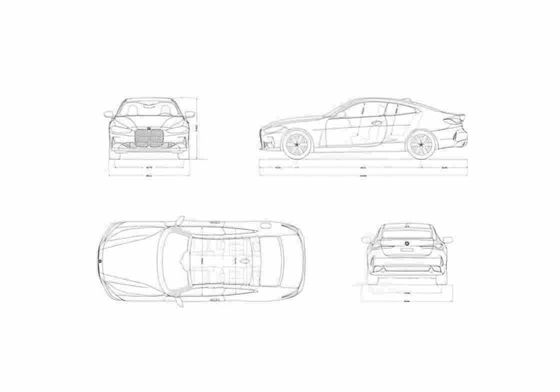 Blueprint BMW 420i Coupe 01 A4 Photo Print