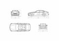 Blueprint BMW 420i xDrive Gran Coupe 01 A4 Photo Print