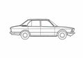 Blueprint BMW 5 Series E12 520 Sedan 1972 A4 Photo Print