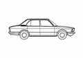 Blueprint BMW 5 Series E12 520 Sedan 1973 A4 Photo Print